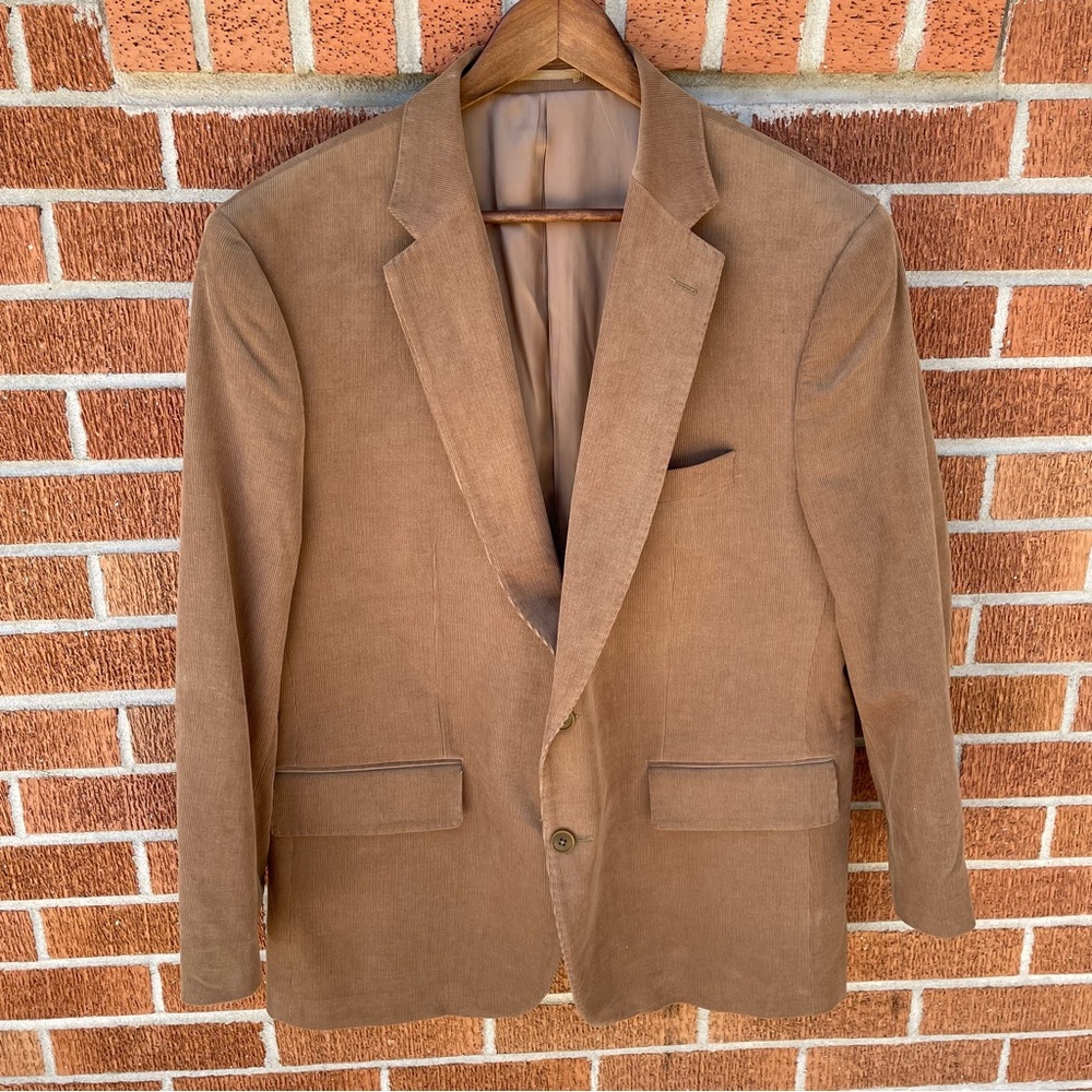 Frank Stella New York Men's sz 46R Camel Corduroy Jacket Blazer Sport Coat